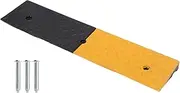 11023lbs High Load Rubber Curb Ramp with Grid Structure, Hollow Design, Yellow and Black, 39.4 X 9.8 X 2in for Road Slopes, Loading Docks, Garages, Parking Lots, Etc