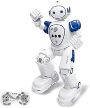 RC Robot Toys Gesture Sensing Smart Robot Toy for Kids Can Singing Dancing Speaking Christmas Birthday Gift (Blue)