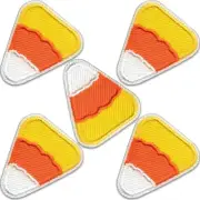 Candy Corn Patches (5-Pack) Halloween Embroidered Iron On Patch Applique