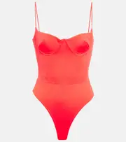 [Alex Perry] Alex Perry Carsen corset bodysuit AU 12 red