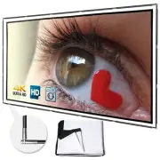 120" 16:9 4K Portabe Projector SILVER Screen Foldable with Combined Pole Frame