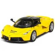 Catzon Pull Back Vehicle 1:32 Scale with Lights and Sounds Alloy Die Cast-Yellow