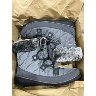 Columbia哥倫比亞 女款-Omni-Heat 防水保暖雪靴-灰色(全新)