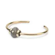 Gold Bangle with Labradorite