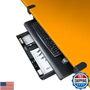 EHO Keyboard Tray with Drawer - Clamp On Under Desk Pull Out Extender Table A