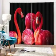 A Flock Of Flamebirds 3D Blockout Photo Print Curtain Fabric Curtains Window