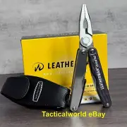 Leatherman Juice S2 Granite Gray multitool with leather sheath