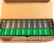FUJI Super VHS_C cassette tape st-c-30. BOX of 10. New & Factory Sealed Tapes.