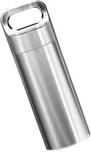 Mini Titanium Alloy Medicine Bottle Storage Case Holder for Capsules Pills Small Items