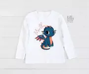 Cute Dragon T-Shirt For Girls, Personalised Girls T-Shirt, Dragon Shirt, Girls