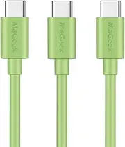 [MaGeek] (3-Pack)(1.0m) USB Type C to USB 2.0 Cables for Samsung Galaxy S20, S10, S9, S9+, S8, S8+, Nexus 6P, LG G6, New MacBook, Google Pixel XL,OnePlus and More (Green)
