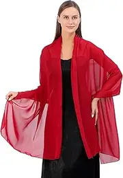 [OurLore] Women's Scarf Shawls Wraps for Evening Dress Chiffon Shawl Soft Elegant Pashmina Wedding Bridal Scarves