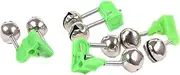 Bell Fishing Clip with Plastic Metal Construction - Green Silver - 50 Pcs - 18x13x6cm for Anglers