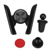 Universal Auto Lock Sticky 360 Degree Rotation Car Stand Dashboard Air Vent Holder for Mobile Phone BLACK COLOR