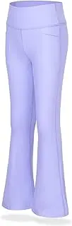 [WELAKEN] Girls Flared Yoga Sweatpants - Bell-Bottom Active Pants with Side Pockets