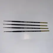 4 Vintage 1980’s Windsor $ Newton Red Sable Brushes, Series 820, 000