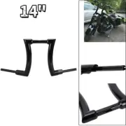 14" Rise 2"Ape Hanger Handlebar BLK For Harley Sportster Softail TDyna Breakout