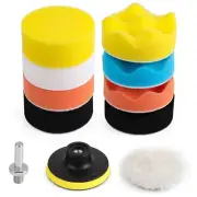 11Pack 3 Inch Car Polishing Pad Kit Drill Buffer Attachment Wheel Polishing Pad