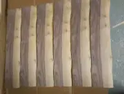 HARDWOOD Raw Wood Veneer 25" × 5" Inches crafts - 6 SHEETS - Two Tone Walnut