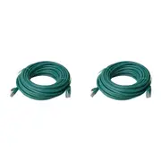 2x 8Ware 20m Cat6a UTP Snagless Ethernet Cable LAN RJ45 Network Connector Green