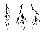 Lightning Bolt Stencil 3 Sizes Strike Weather 8.5" x 11" Reusable Sheet S1127