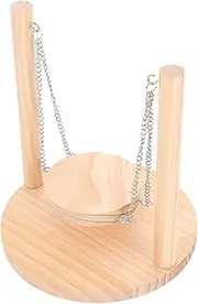 ifundom Wooden Hamster Hammock Swing Climbing and Resting Fun for Small Animals Engaging Design for Active Pets Chewing Surface for Healthy Teeth