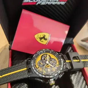 FERRARI 法拉利男士手錶經典黃色 Super Run Pointer 男士獨家盒帶新配件