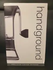 Handground Precision Manual Coffee Grinder: Conical Ceramic Burr Mill -Black NEW