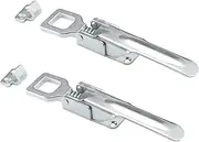 GEARZAAR Latches Over Centre Heavy Duty Cargo Trailer Door Lock Latch, Secure Trailer Lock Latch with Hasp, Durable Enclosed Trailer Latch Latch/Ute Tray/Fastener for Cargo Doors, 2 Pack
