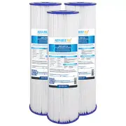 3X Aqua Blue H20 Washable Pleated Sediment Filter 10 x 2.5 5 Mic