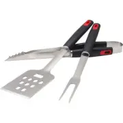 Jumbuck 3 Piece BBQ Tool Set - Spatula, Fork & Tongs Stainless Steel
