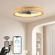 20” Ceiling Fan with Light, Dimmable LED Timing with Remote Control, 5 Invisi...