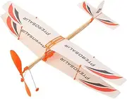 Biplane Model Kit - Band Powered Kit Rubber Band Airplane | Reliable Balsa Wood Glider Plane Rubber | Aircraft Airplane Showcasing Principles of Thrust