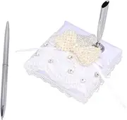 COMNESTBI Housewarming Present Pen Holder with Signature Guest Book Stand for Wedding