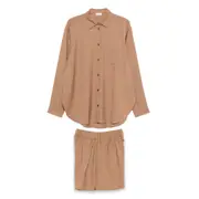 [The Andamane] The Andamane Elastic-waist Shorts S BROWN