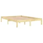 Double Size Bed Frame Solid Wood 4FT6 Solid Pinewood Stylish Modern Bedstead