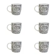 6PK LVD Ceramic Coffee Mug Jones Home/Kitchen Drinkware 9cm Assorted