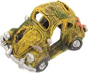 HAPINARY Aquarium Decoration Car Wreck Resin Craftwork Turtle Hideout Fish Tank Cave for Aquarium Scene