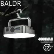 BALDR Rechargeable Solar LED Camping Lantern IPX6 Waterproof Portable Torch F...