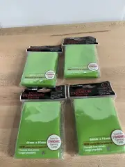 ULTRA PRO 50CT LIME GREEN STANDARD DECK PROTECTOR SLEEVES.Lot Of 4