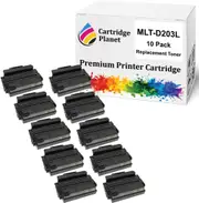 10-Pack Compatible Toner Cartridge for Samsung MLT-D203L MLTD203L SU899A (5,000 Pages) for Samsung SLM3820 SLM3820DW SLM3820ND SLM3870 SLM3870FW SLM4020 SLM4020ND SLM4070