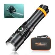 D710 Scuba Diving Light, 3000 Lumens Super Bright Underwater Flashlight with ...