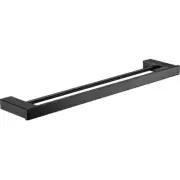 Fienza KOKO DOUBLE TOWEL RAIL 810mm Stainless Steel, MATTE BLACK 85008810