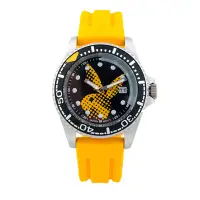 在飛比找Yahoo奇摩購物中心優惠-PLAYBOY 陽光運動風腕錶 亮麗橘帶+銀框/41mm