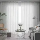 Tulle Curtain High-density Washable Window Sheer White Curtain Polyester