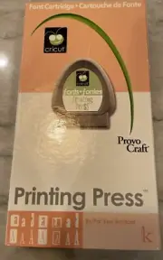 Cricut Printing Press Fonts Provo Craft NEW Open Box Unused 29-0226