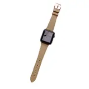 Nevenka Apple Watch Palm Print Leather Strap for iWatch Ultra Series 8 SE 7 6 5 4 3 2 1-Coffee
