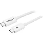StarTech 1m Thunderbolt 3 Cable 20Gbps, White, Thunderbolt USB-C DP - TBLT3MM1MW