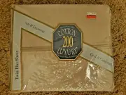 Springs Cotton Luxury Twin Flat Bed Sheet Cotton Lux Taupe Gray 200 Thread NEW