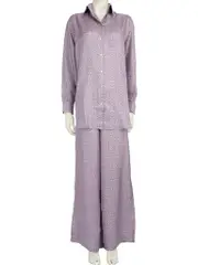 Purple Silk Sleeper Set